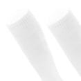 thumbnail image 4 of ZACPNCV Knee High Soccer Socks for Boys Girls Non Slip Cushioned Sole High Tube Socks Solid Color Elastic Calf Football Training Socks White, 4 of 5