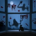 thumbnail image 4 of UDIYO Window Sticker Removable Horror Traceless Reusable Scary Scene Layout PVC Ghost Shadow Blood Handprint Halloween Electrostatic Window Cling for Showcase, 4 of 7