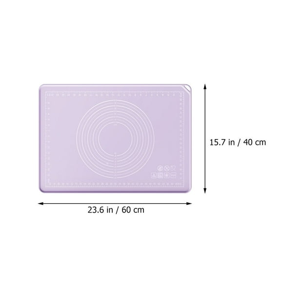 LOLIPPYY Anti Skid Pastry Mat Purple 1Pack 23.58X15.72X0.20in