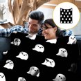 thumbnail image 5 of Loyerfyivos Halloween Ghost Throw Blanket Cute Ghost Blanket for Picnic Camping Travel Lightweight Fuzzy Cozy Throw Blankets for Living Room Sofa Couch 40" x 30", 5 of 8