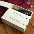 thumbnail image 4 of Twine Wedding and Anniversary Wooden Wine Box, Celebration Bottle Holder, 4 of 7
