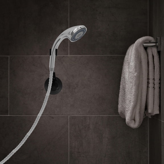 WRITWAA Durable Black Shower Head Mount Adjustable Height Bathroom Bracket