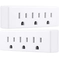 thumbnail image 2 of 3-Outlet Grounded Wall Tap Extender 2 PacK 3-Prong Power Splitter Adapter UL Listed Multiple Plug Outlet for Home Office School Dorm White (SPS1630W/37), 2 of 6