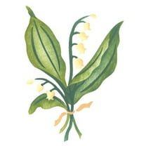 Single Lily of the Valley Flower Wall Stencil 3311 by Designer Stencils