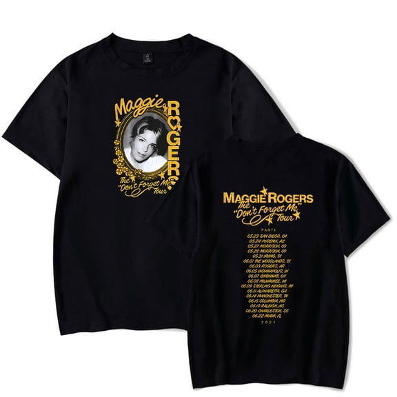 Maggie Rogers T-shirt Don't Forget Me Tour Classical Streetwear Crewneck Letter t shirt