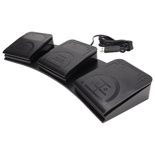 USB Foot Switch 3-Button Multifunction Ergonomic Sensitive Durable USB Foot Pedal for Game Media Instrument