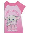 thumbnail image 3 of Baby Yoda Girls Pajama Nightgown with Short Sleeves, Sizes 4-12, 3 of 3