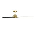 thumbnail image 4 of Zelda Indoor and Outdoor 3-Blade Smart Ceiling Fan 60in Soft Brass Matte Black with 3000K LED Light Kit and Remote Control, 4 of 5