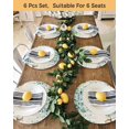 thumbnail image 4 of 15 Inch Round Placemats Set of 4, Teal Grey Pumpkin Fall Non Slip Heat Insulation PP Table Mats, Thanksgiving Eucalyptus Leaves Washable Place Mats for Kitchen Dining Party Table Decor, 4 of 7