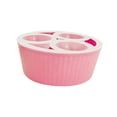 thumbnail image 4 of harayaa Flower Bulb Hydroponic Planter Daffodil Pot with Three Holes Compact PP Material pink, 4 of 8