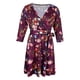 thumbnail image 1 of cuello en V mujer 3/4 vestido corto floral envoltura del vestido midi xl rojo SG Sunnimix Vestido en V floral con cuello en V, 1 of 8