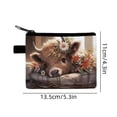 thumbnail image 3 of ddioayh Coin Purse with Charming Highlands Cow Print Minimalist and Fashionable Zipper Pouch for Cash Cards Keys Compact Travel Size Lightweight Farmhouse Gift, 3 of 6