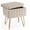 Camel, variant on Casabay Vanity Stool Chair with Storage, Faux Fur Footstool Ottoman with Metal Legs & Anti-Slip Adjustable Feet for Bedroom, Entryway