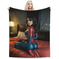 thumbnail image 2 of Jenna Ortega Blanket Anti-Pilling Throw Blanket Plush Blanket Lightweight & Ultra-Soft, Warm & Comfy Flannel Fleece Blanket for Couch, Bed, Sofa, 60x80, 2 of 6