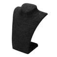 thumbnail image 1 of Simple Pendentif Collier Présentoir Buste Mannequin Support Rack, Lin, Stable, 3 Tailles/6 Couleurs Noir S, 1 of 8