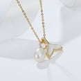 thumbnail image 3 of lureme Freshwater Cultured Pearl Star Necklace Natural Pearl Mermaid Tale Pendant Necklace for Women (nl006304-2), 3 of 6