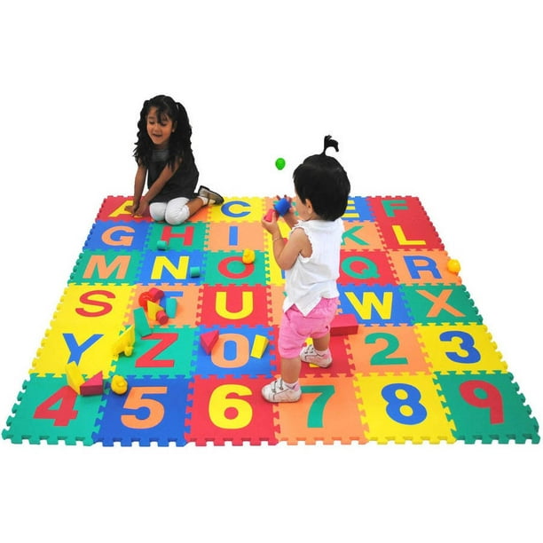 Ewonderworld 36 Piece Puzzle Kids Play Mat Alphabet And Numbers