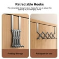 thumbnail image 7 of xaoyunyn Retractable Adjustable Hanging Rack with Sturdy Steel Hooks for Clothes Storage and Organization Behind Doors,Easy Installation and Space Saving Solution for Home and Bathroom, 7 of 7