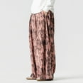 thumbnail image 6 of YueHuiYing Men's Casual Loose Wide Leg Pants Tie Corduroy Trousers With Drawstring Elastic Waist Full Length Pants, 6 of 8