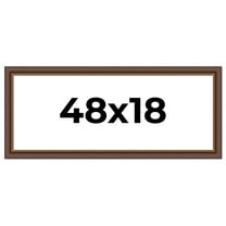 48x18 Copper and Brown Real Wood Picture Frame Width 2 inches | Interior Frame Depth 0.5 inches |