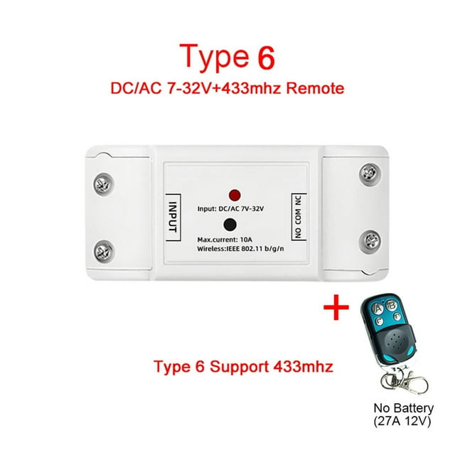DC 5V 12V 24V 32V, Contrôleur d'Ouverture de Porte de Garage d'Automatisation avec Commutateur Intelligent Wi‐Fi EWELLINK, Télécommande RF433, Relais, Facile à Utiliser
