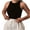 Black, variant on Fengqque Jumpers for Women with Overalls Casual Jumpsuits Plus Size Summer O-Neck Sleeveless Slim Bodysuit Solid Jumpsuit