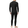 thumbnail image 5 of Men's Winter Thermal Base Layer Set, Golden Fleece Round Neck Long Sleeve Quick-Dry Top and Pants, Warm Sportswear For Fitness and Outdoor,Black,L, 5 of 5