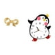 thumbnail image 5 of Tirador de latón con forma de lazo para cajones de cocina y armarios. Reloj de pared decorativo de madera con diseño de pingüino de dibujos animados., 5 of 8