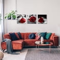 thumbnail image 2 of Canvas Print 3 Pcs Black and White Red Rose Canvas Art Painting Red Wall Art Decorations Flower Picture on Canvas for Home Decor Stretched and Framed 3 Panels Ready to Hang 12"x12", 2 of 6