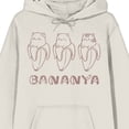 thumbnail image 2 of Bananya Character Outlines Adult Sand Long Sleeve Hooded Sweatshirt-Medium, 2 of 7