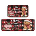 thumbnail image 2 of Set Of 2 Christmas Kitchen Rugs Rustic Farmhouse Triangle Tree Kitchen Runner Absobent Kitchen Rugs and Matsfor Farmhouse Door (47x17+30x17 Inches), 2 of 7