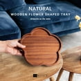 thumbnail image 3 of HSM Sapele Wood Tray for Serving (9.4 x 9.4 x0.8 inches) Wooden Charcuterie Board Platters, Flower Shaped Trays - Ideal Cheese Board, Wooden Trays for Serving Food Party & Decor, Fruit Plates, 3 of 5