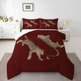 thumbnail image 3 of Manfei Kawaii Leopard Cheetah Bedding Comforter Set, Fashion Wildlife Print Twin Comforter Sets, Teens Adult Men Women Reversible Bedding Set, Luxury Bedroom Decor, 2pcs, 3 of 8
