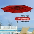 thumbnail image 4 of Abba Patio 9ft Lyon Outdoor Patio Umbrella Cover Replacement w/ 8 Sturdy Ribs, Dark Red, 4 of 6