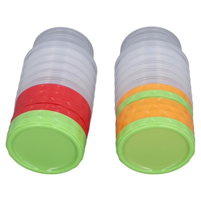 12 Juegos Recipientes Pequeños de 8 Oz con Tapas Tarros Transparentes Almacenamiento de Alimentos Recipientes de Plástico Redondos Apilables Reutilizables