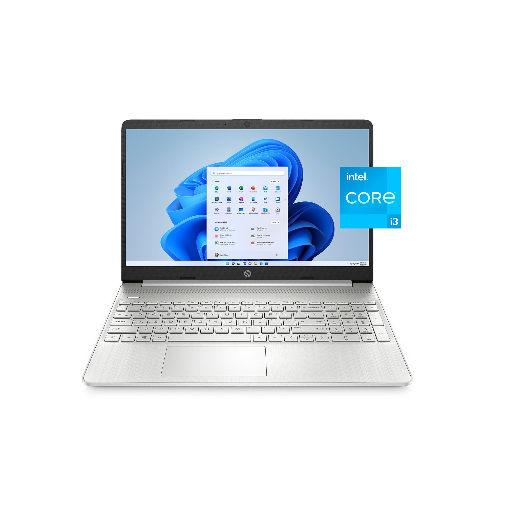 HP 15-dy2791wm 15.6″ Laptop, 11th Gen Core i3, 8GB RAM, 256GB SSD