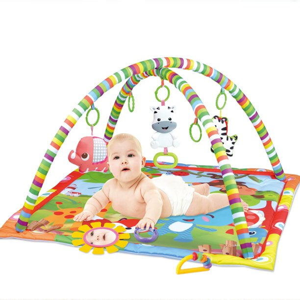 Baby Play Mat Play Gym Mat 5 Toys and Musical Activity Baby Tummy Time