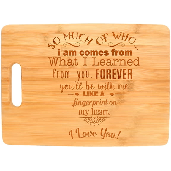 ThisWear Gifts for Mom Who I am Comes From You Sentimental Mom Gifts Mom Birthday Gifts Mother's Day Gifts for Mom Christmas Gifts Big Rectangle Bamboo Cutting Board