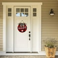 thumbnail image 4 of Eveokoki 12" Tis The Season to Be Merry Sign Christmas Welcome Sign for Front Door Round Wooden Hanging Wreaths for Porch Home Wall Decor Farmhouse Christmas Holiday Decoration Outdoor Indoor, 4 of 5