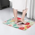 thumbnail image 4 of Pioneer Flower Floral Print Flannel Non Slip Door Rugs,Washable Door Mats Indoor,Decorative Door Mats,Dirt-Resistant and Absorbent Doormat for Entrance,Bedroom,Kitchen,Bathroom,31.5"x17", 4 of 4