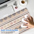 thumbnail image 4 of Long Mouse Pads for Desk,Brown Geometric Striped Pattern Desk Mats on Top Of Desks, Desk Mouse Pad Extra Large with 3mm Non-Slip Base and Stitched Edge for Gaming,Office,Work,Home 31.5"x11.8", 4 of 6