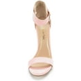 thumbnail image 2 of BURUDANI Women's Ankle Strap Open Toe Stilettos High Heel Sandals Party Dress Pink/Suede Size 6, 2 of 4