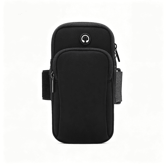 GJX Phone Holder for Running,Universal Adjustable Arm Band Key Card Bag Fit Gym Jogging Hiking Exercise Walking Workout,Running Armband for Phone under 7 Inch(Black)