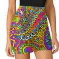 thumbnail image 3 of Psychedelic Trippy Colorful Hippy Art Women's Shorts Non-Slip Single Pocket A-line Trouser Skirt Summer Shorts Casual Shorts for Women, 3 of 7
