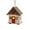 Multicolor, variant on HengDidi Glowing LED Wooden Christmas Cottage Ornament with Warm White Light, Miniature Cabin for Tree or Desktop Display - Festive Home Decoration Piece