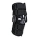 thumbnail image 4 of Soporte para articulación de rodilla de pierna, rodillera ajustable y transpirable, soporte fijo para esguince, color negro, 4 of 8