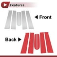 thumbnail image 3 of Unique Bargains 6 Pcs Front Rear Left Right Car Door Pillar Window Trim for Ford for Ranger 2023-2024 Plastic Chrome Silver Tone, 3 of 6