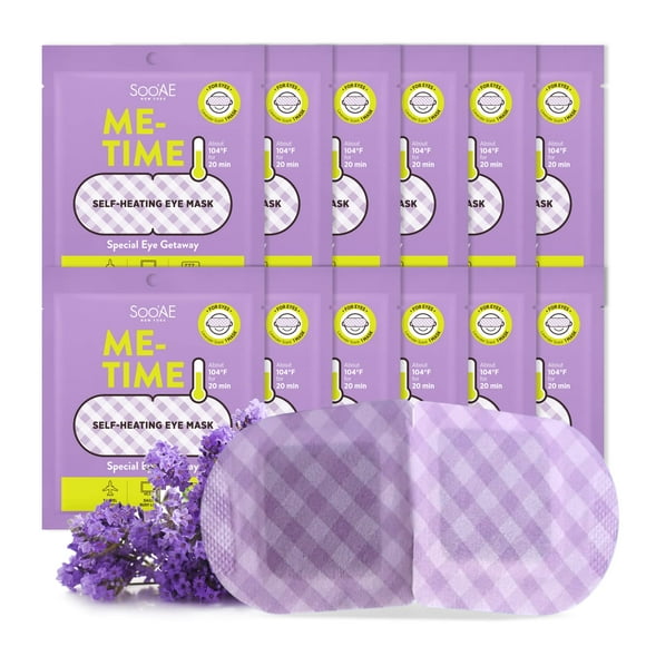 SooAE Me-Time Self-Heating Eye Mask 12 Count
