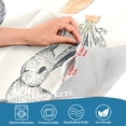 thumbnail image 3 of Yayeee Kitchen Curtains Tier Pair Light Filtering 27"x24" Rod Pocket Short Cafe Window Panel, Adorable Bunnies, 3 of 7