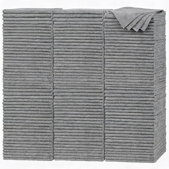 Microfiber Cleaning Cloths 150 Pack Grey 11.5 x 11.5 Inch Absorbent All-Purpose Towels